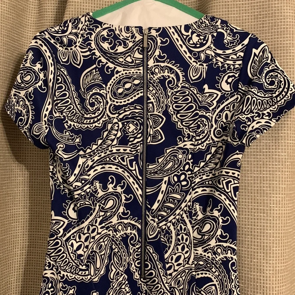 Michael Kors paisley blue flare dress - Picture 4 of 7